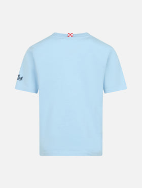 Boy cotton t-shirt with St. Barth best friends croco print - MC2 Saint Barth