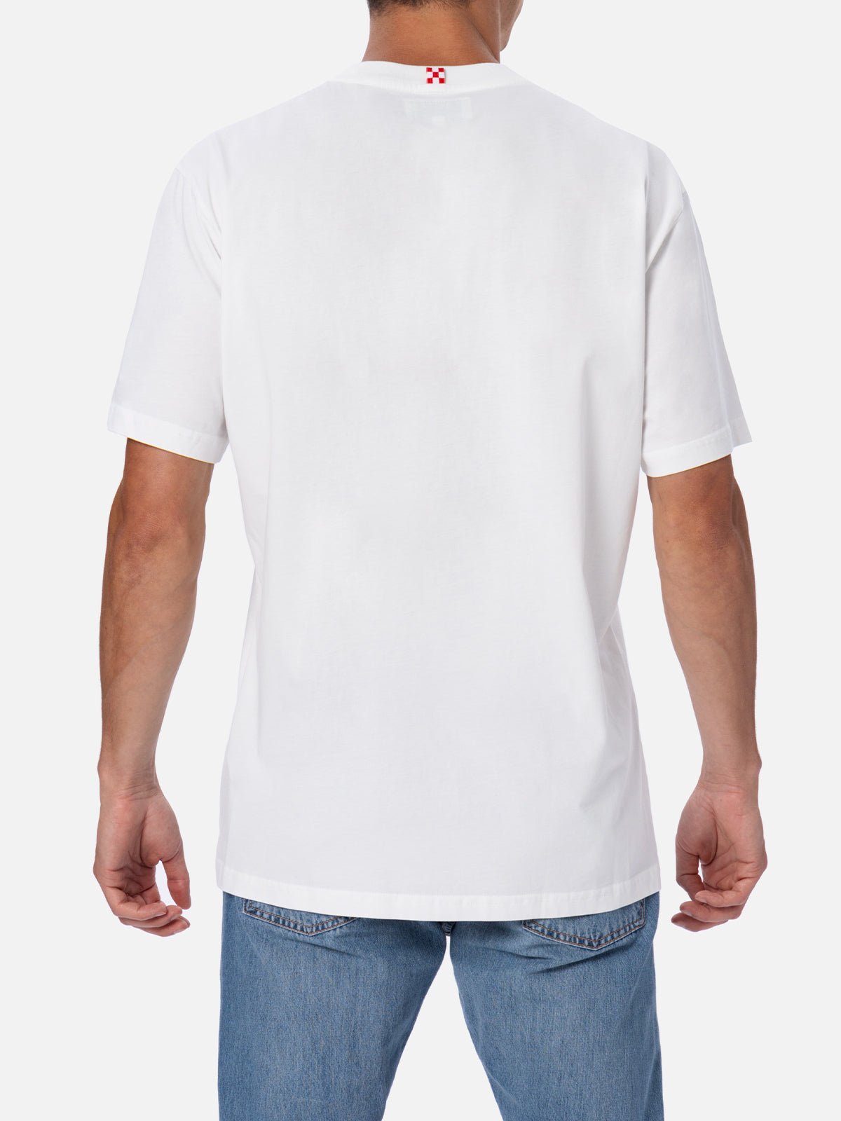 Man cotton t-shirt with St. Barth Padel Club placed print - MC2 Saint Barth