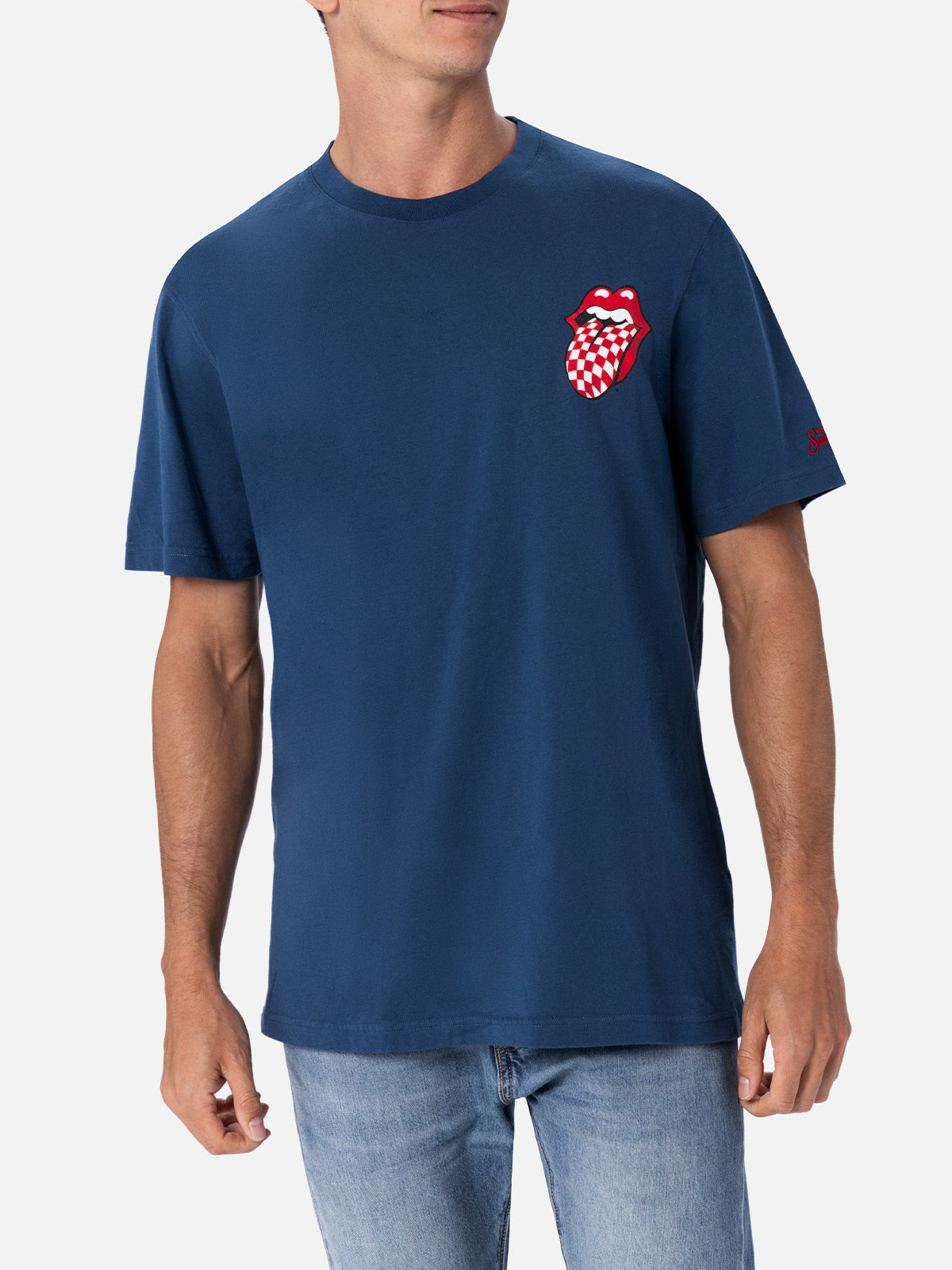 T-shirt uomo in cotone con stampa piazzata Rolling Stones davanti e dietro | EDIZIONE SPECIALE ROLLING STONES