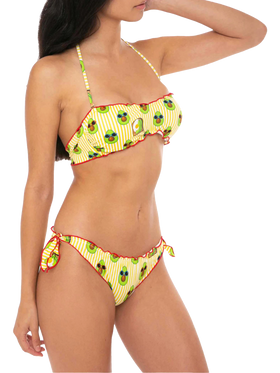 Woman bandeau bikini with avocado print - MC2 Saint Barth