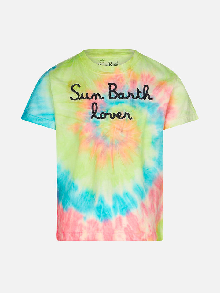 Girl t-shirt with sun Barth lover embroidery - MC2 Saint Barth