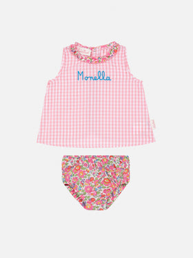 Abbie cotton top and bloomers with Besty print | MADE WITH LIBERTY FABRIC - MC2 Saint Barth