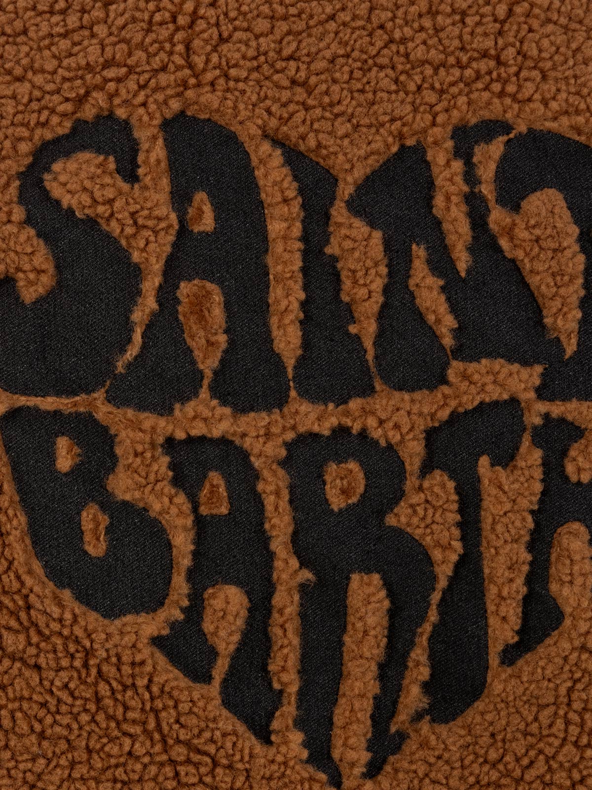 Woman shearly effect bomber Abel with collar and Saint Barth hearted print - MC2 Saint Barth