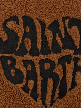 Woman shearly effect bomber Abel with collar and Saint Barth hearted print - MC2 Saint Barth