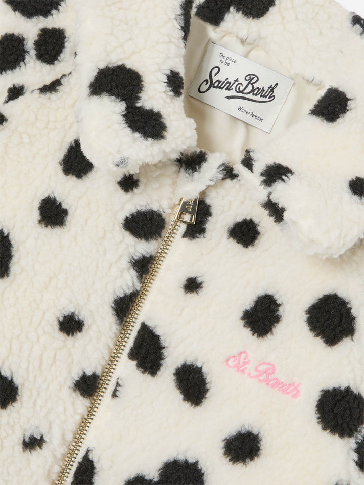 Giacca Abel panna in tessuto teddy con motivo dalmata | Special edition