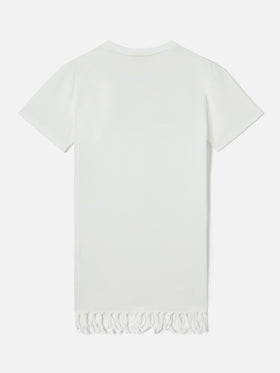 Abbey organic cotton dress with leopard terry-effect logo