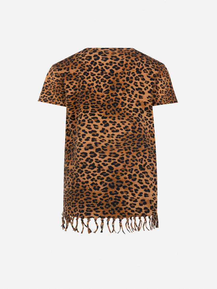 Abbey dress with fringes and animalier print - MC2 Saint Barth