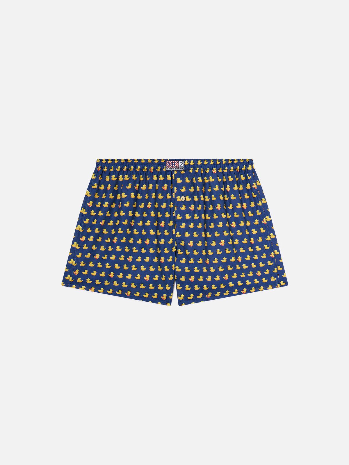 Navy blue Adam cotton boxer with ducky print