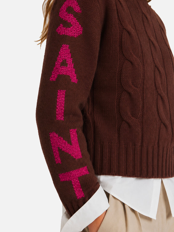 Maglione Adler collo alto con jacquard Saint Moritz