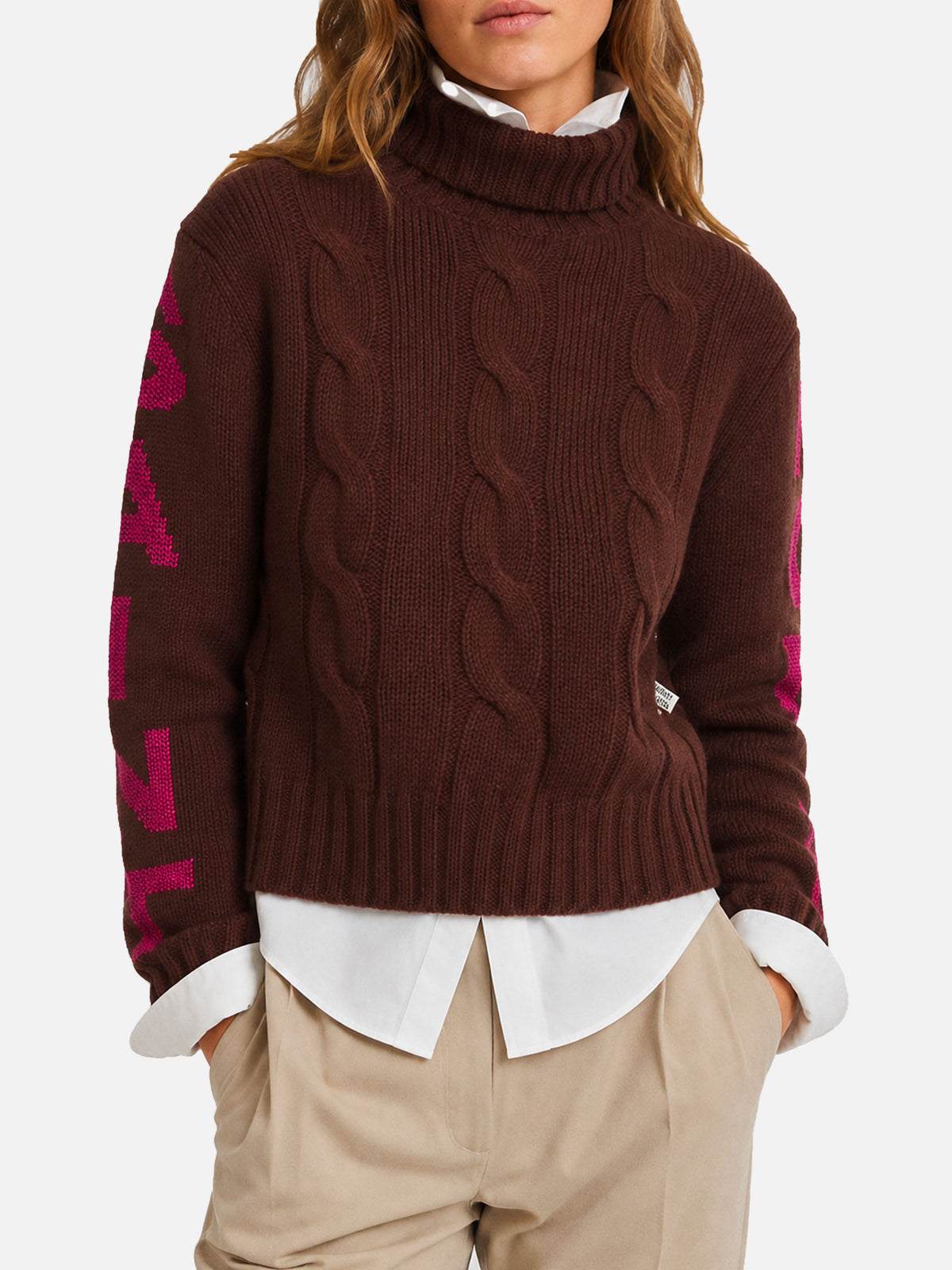 Pull à col roulé Adler avec jacquard Saint Moritz 