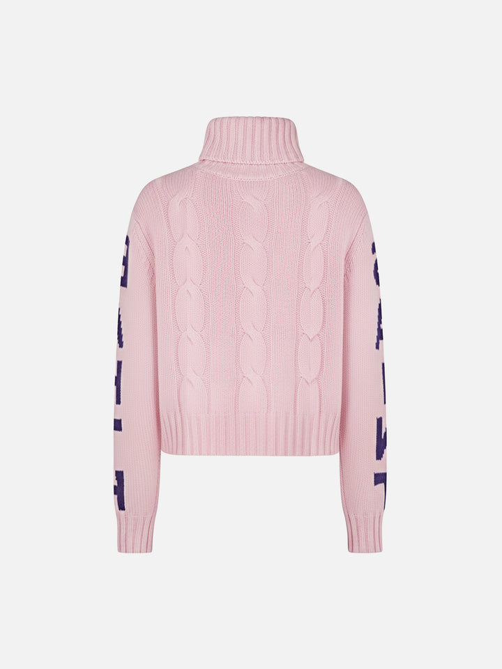 Dolcevita a trecce Adler Jr con jacquard Saint Barth