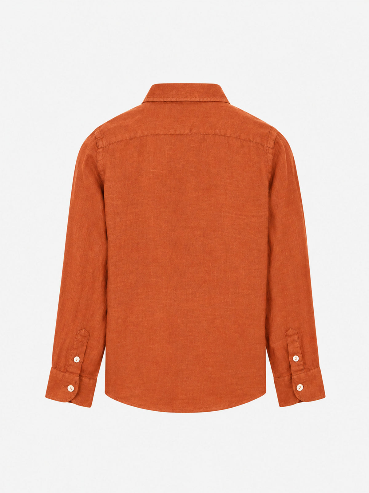 Chemise Agnes en lin orange 