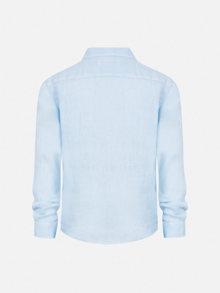 Agnes light blue linen shirt - MC2 Saint Barth