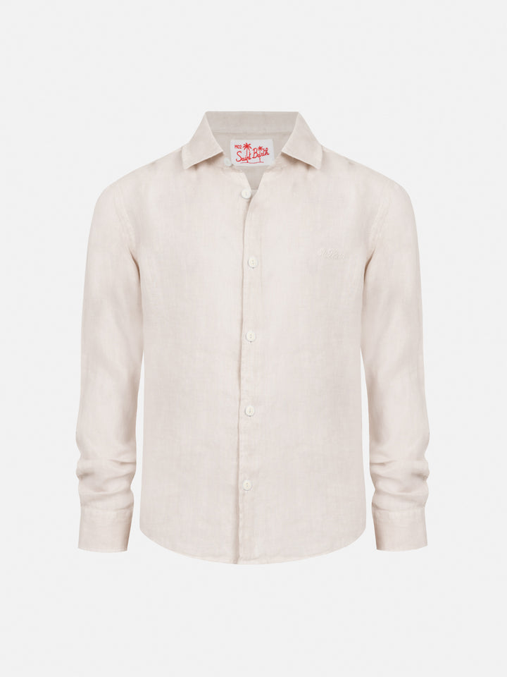Agnes off-white linen shirt - MC2 Saint Barth