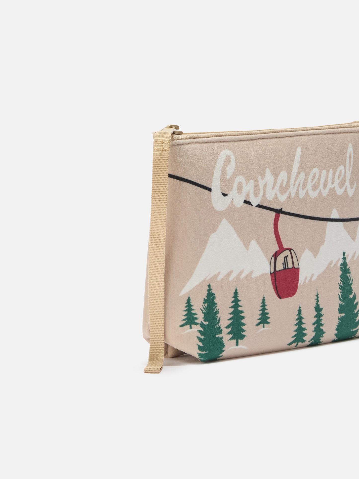 Aline Pouch in wool-effect fabric with Courchevel print