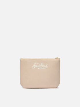 Aline Pouch in wool-effect fabric with Courchevel print