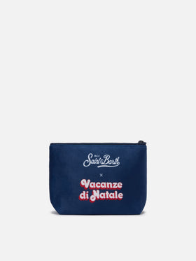 Pochette in lana Aline con stampa Non sono bello, piaccio! | VACANZE DI NATALE EDIZIONE SPECIALE