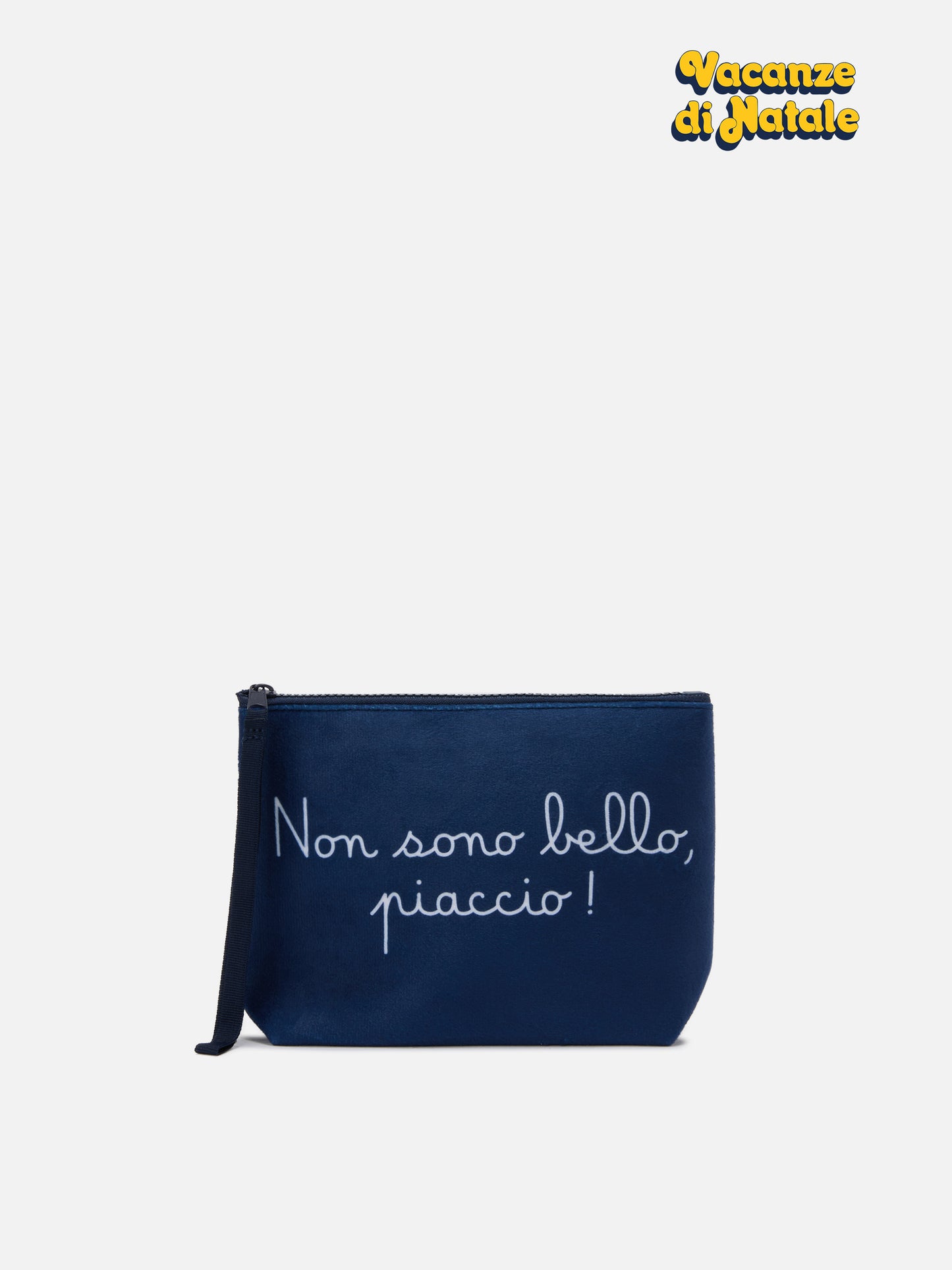 Wooly pochette Aline with Non sono bello, piaccio! print | VACANZE DI NATALE SPECIAL EDITION