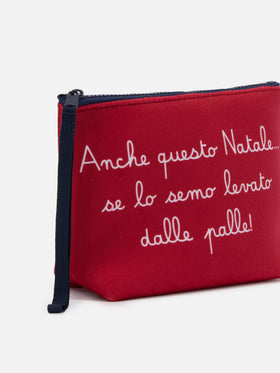 Wollpochette Aline mit „E anche questo Natale...“-Aufdruck | VACANZE DI NATALE SONDERAUSGABE