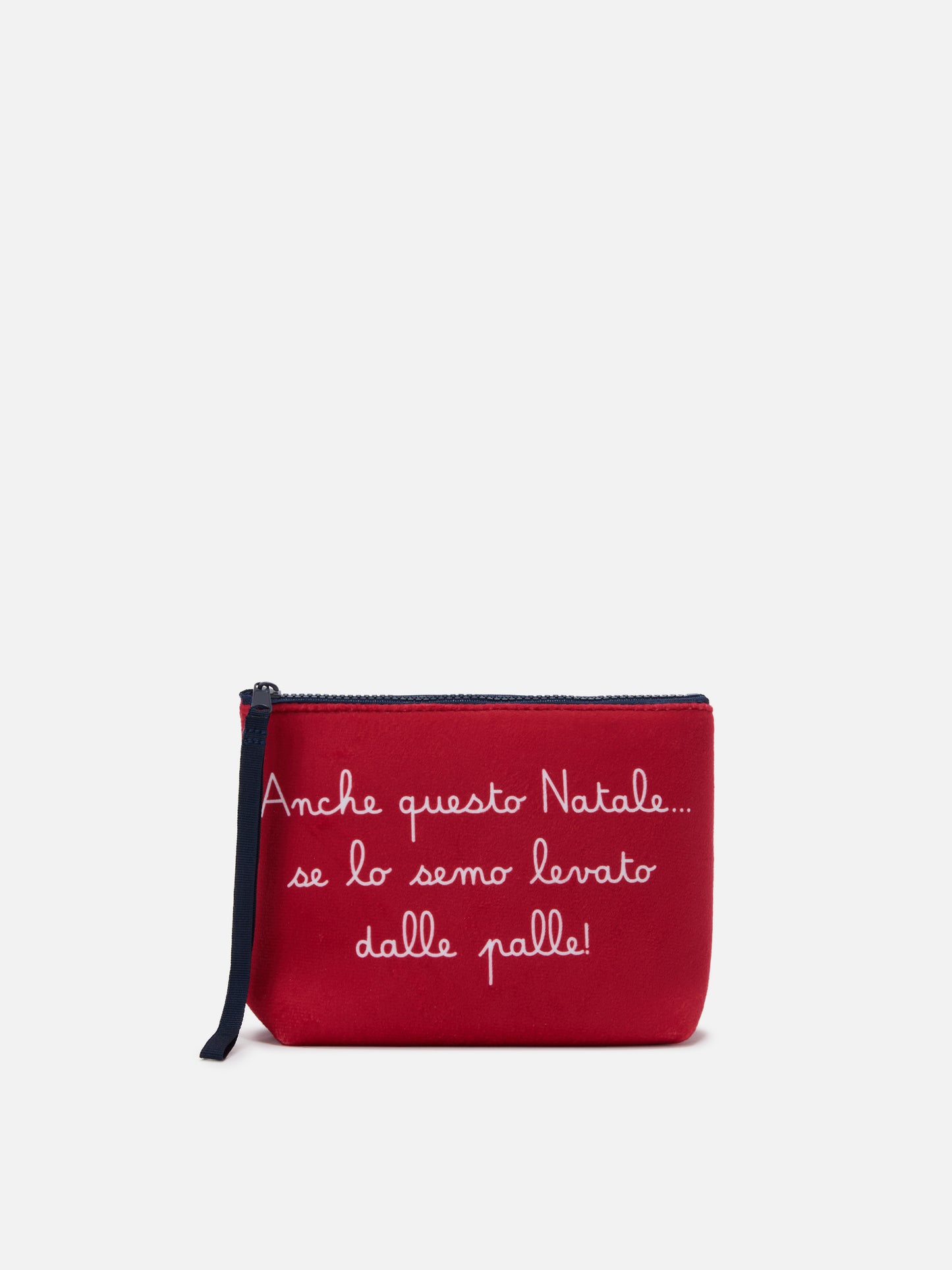Pochette in lana Aline con stampa E anche questo Natale... | VACANZE DI NATALE EDIZIONE SPECIALE