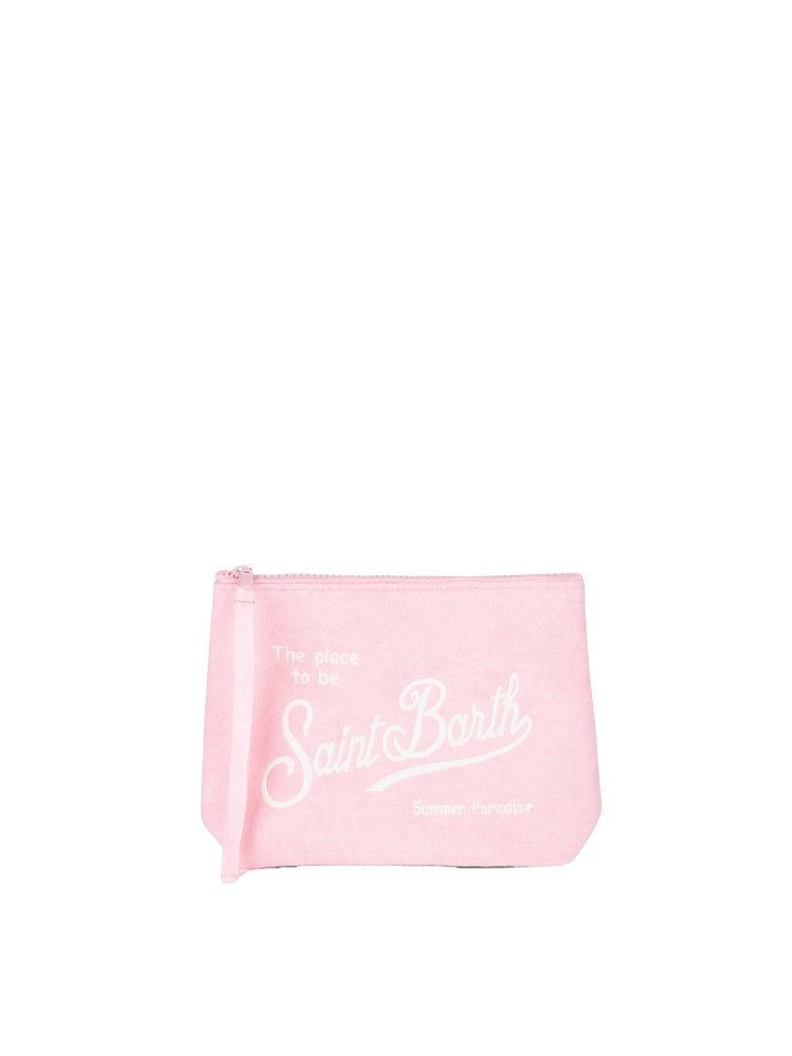 Aline pink embossed terry pochette - MC2 Saint Barth