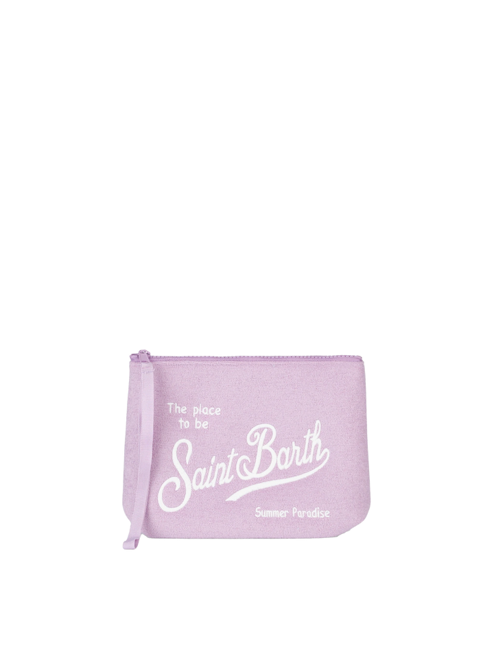 Aline lilac embossed terry pochette - MC2 Saint Barth