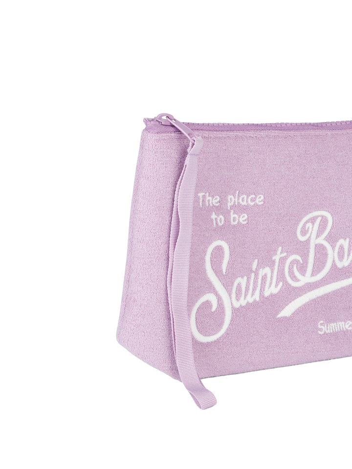 Aline lilac embossed terry pochette - MC2 Saint Barth