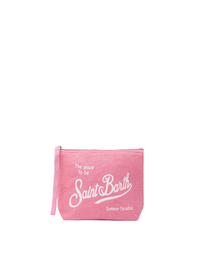 Aline pink linen pochette - MC2 Saint Barth