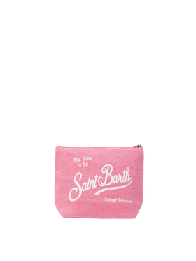 Aline pink linen pochette - MC2 Saint Barth
