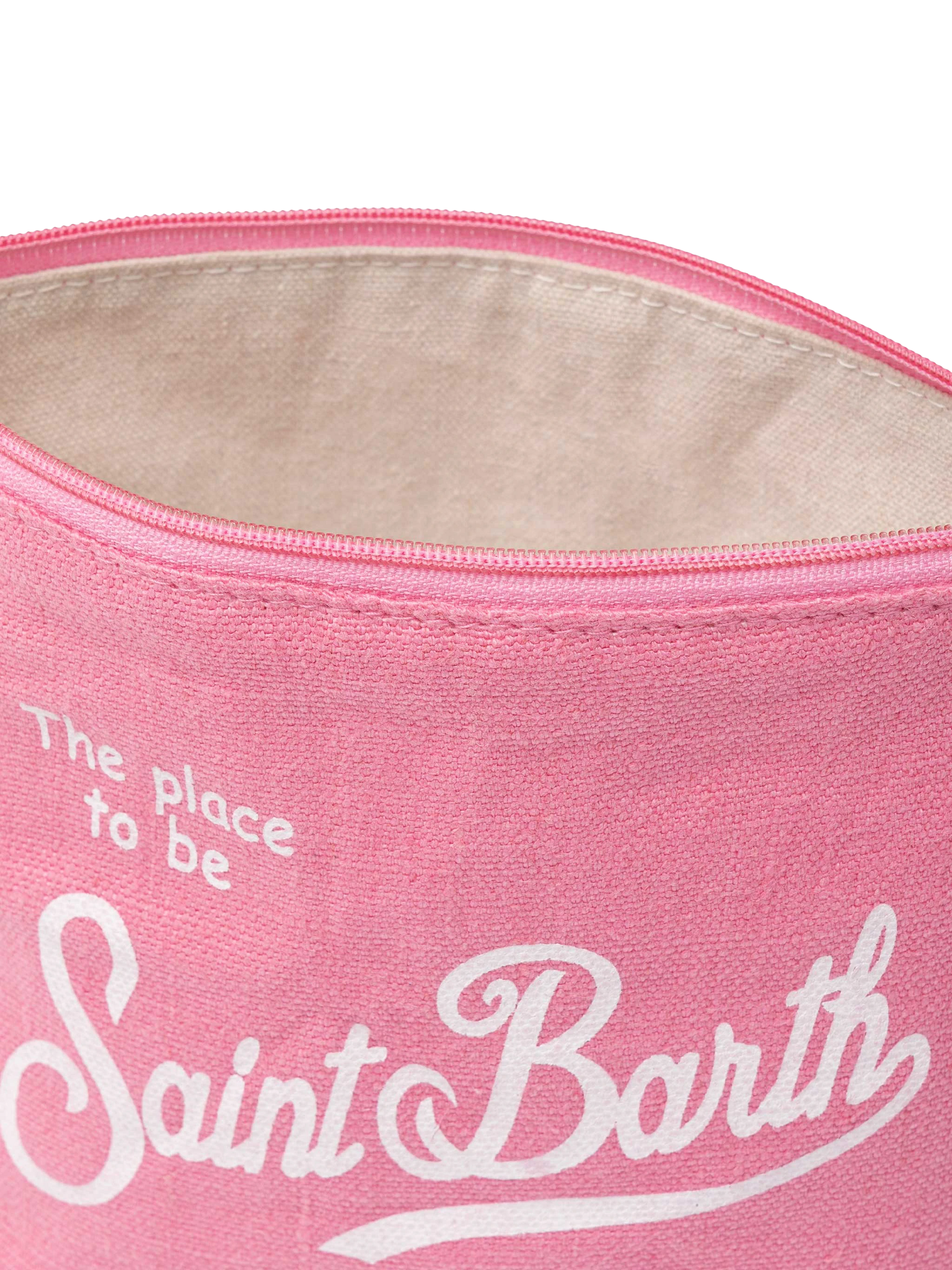 Aline pink linen pochette - MC2 Saint Barth