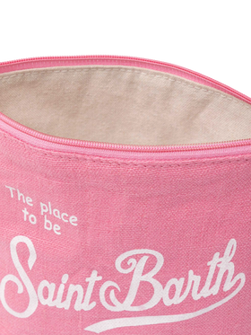 Aline pink linen pochette - MC2 Saint Barth