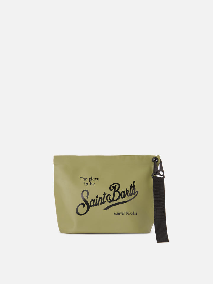 Aline Aqua Waterproof PVC military green pouch