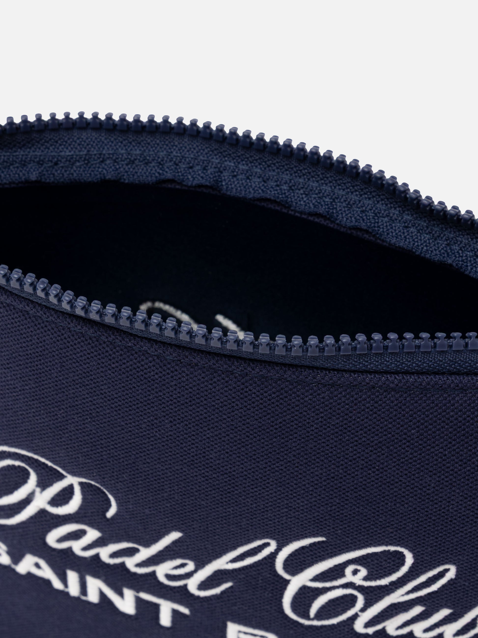 Aline navy blue piquet pochette with Padel Club Saint Barth embroidery - MC2 Saint Barth