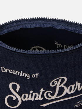 Aline Wollbeutel aus blauem Wollmischgewebe