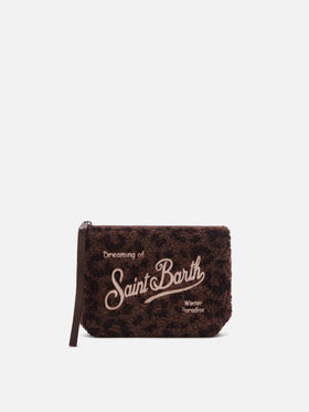 Aline teddy pochette con estampado de leopardo 