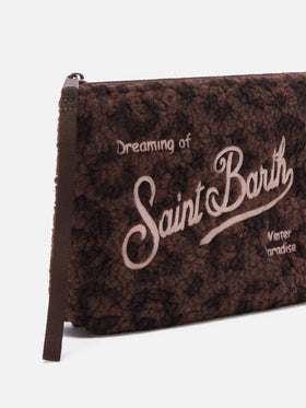 Aline teddy pochette con estampado de leopardo 