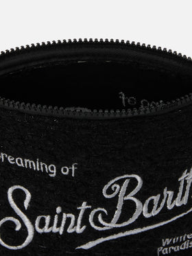 Aline Tweed Lurex-Etui in Schwarz