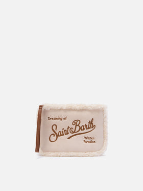 Off-white Aline aus Faux-Shearling pochette mit Logostickerei 