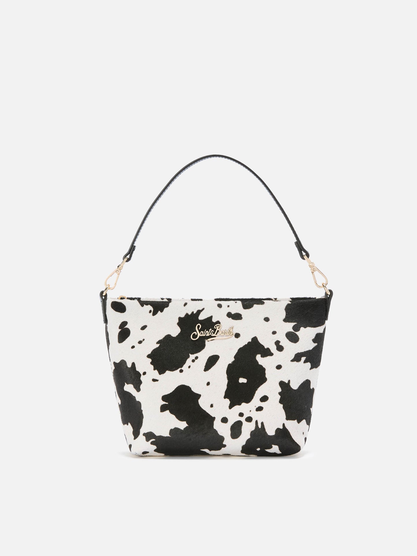 Borsa a spalla Aline Bag in pelle spazzolata e cavallino muccato