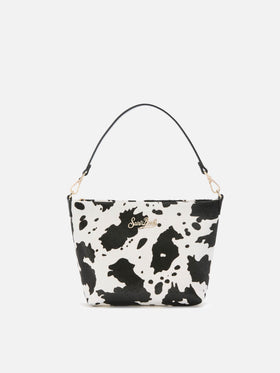 Borsa a spalla Aline Bag in pelle spazzolata e cavallino muccato