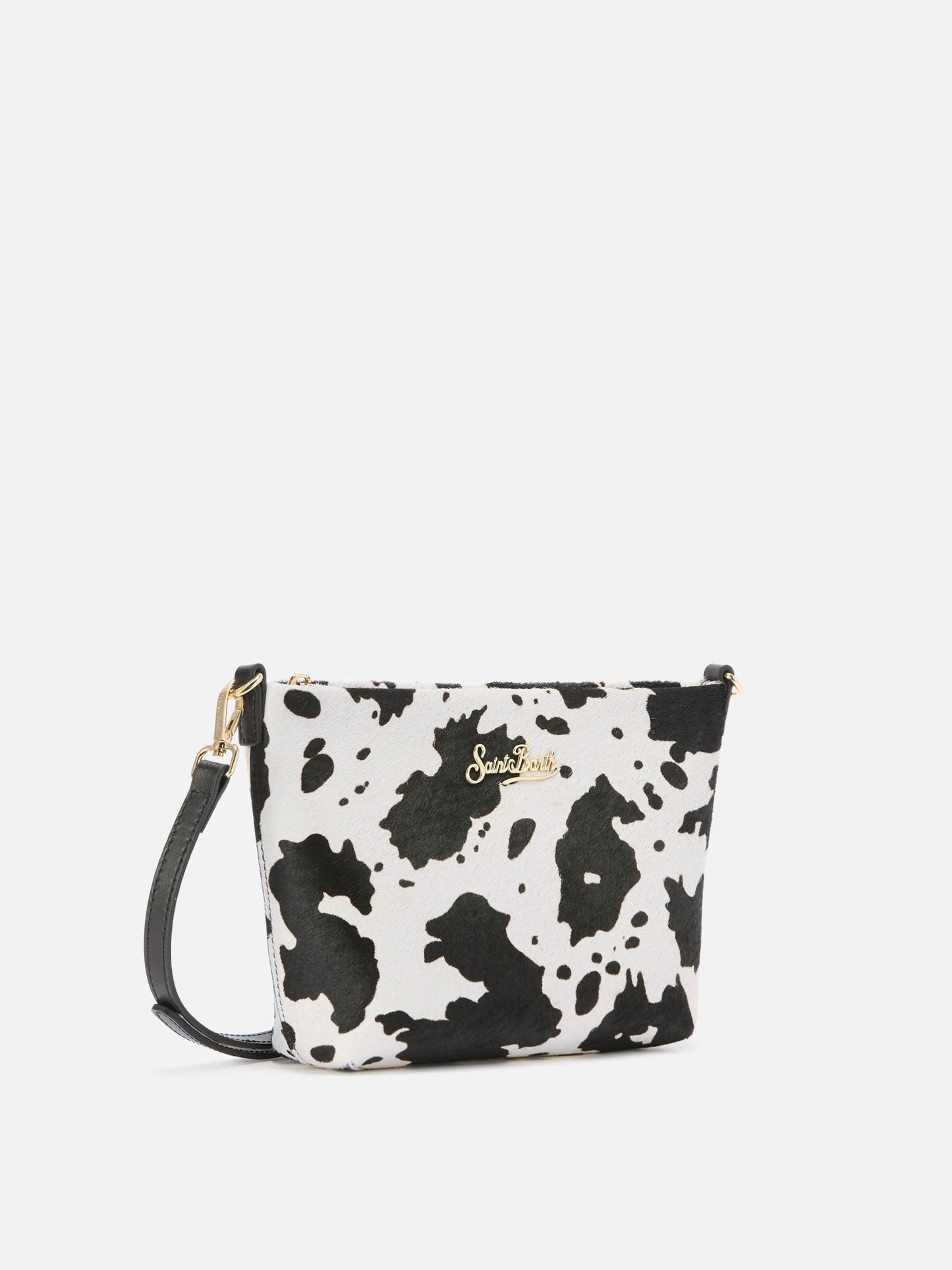 Borsa a spalla Aline Bag in pelle spazzolata e cavallino muccato