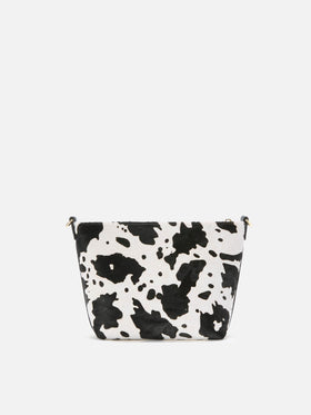 Borsa a spalla Aline Bag in pelle spazzolata e cavallino muccato
