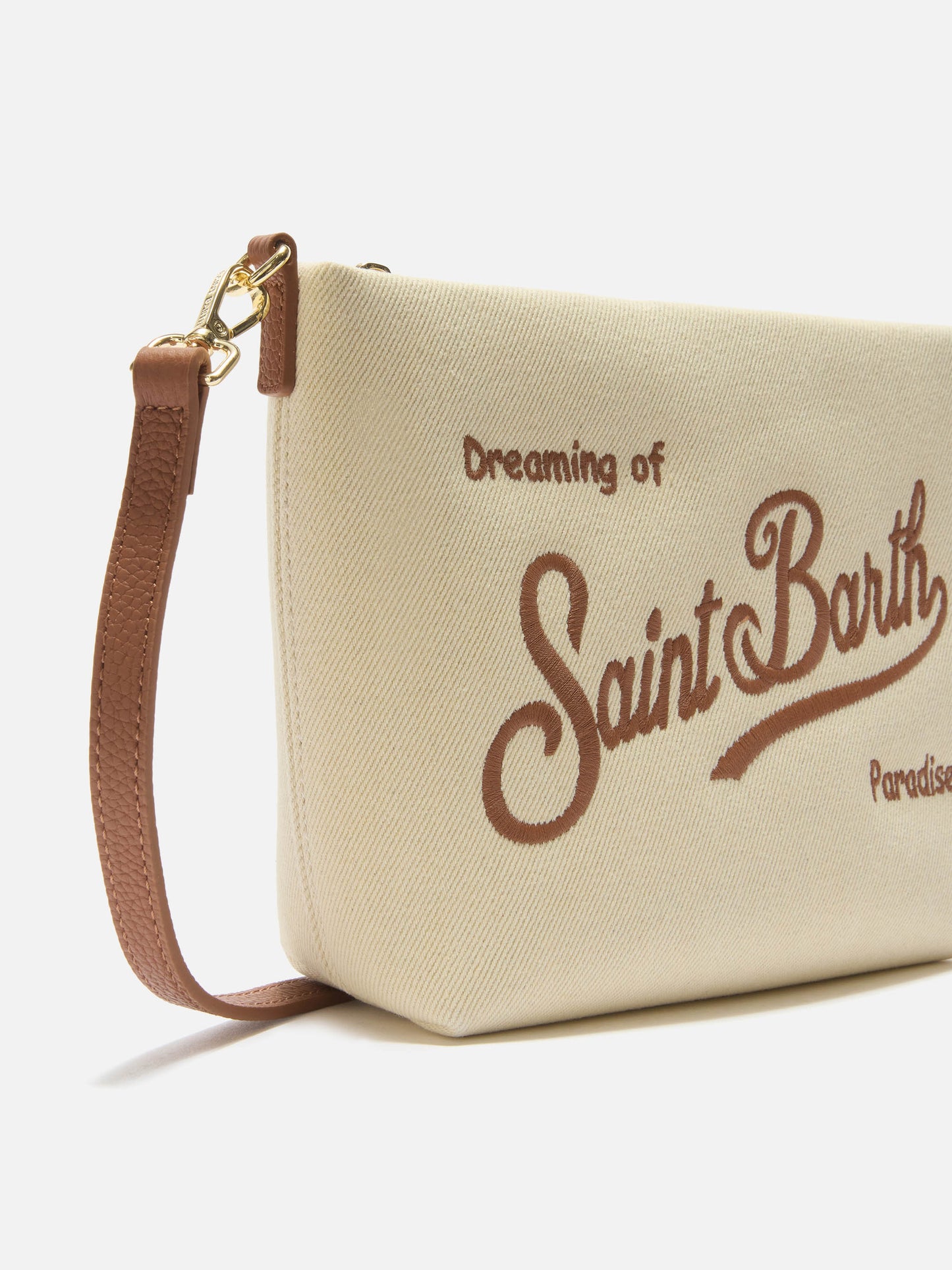 Aline bag in canvas with leather details