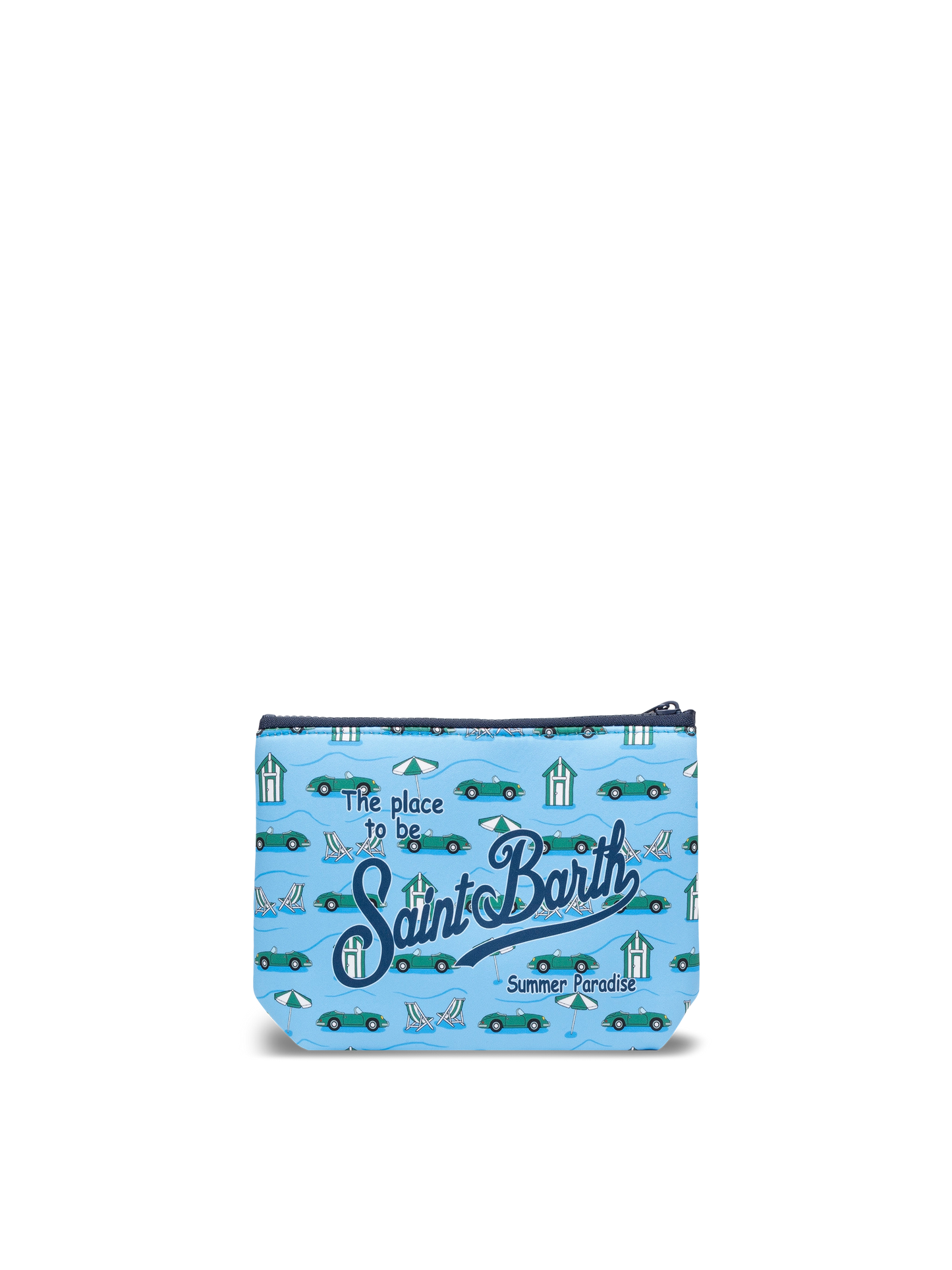 Aline scuba pochette with cars and beach huts print - MC2 Saint Barth