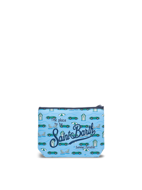 Aline scuba pochette with cars and beach huts print - MC2 Saint Barth