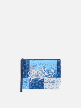 Aline scuba pouch with Foulard Patch print