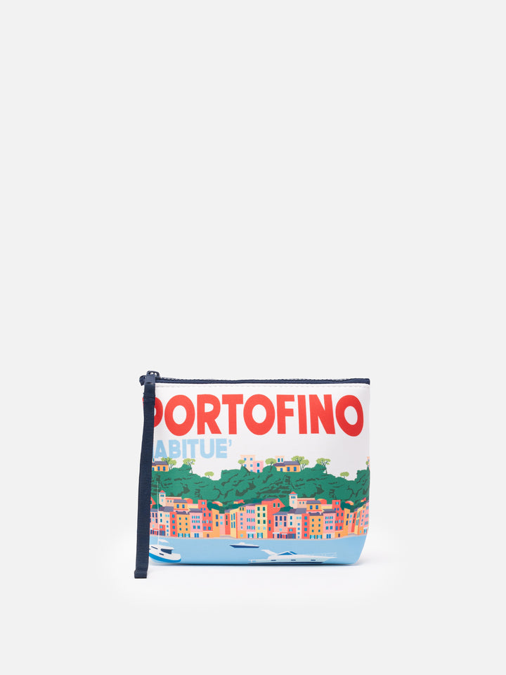 Aline scuba pochette with Portofino postcard print - MC2 Saint Barth