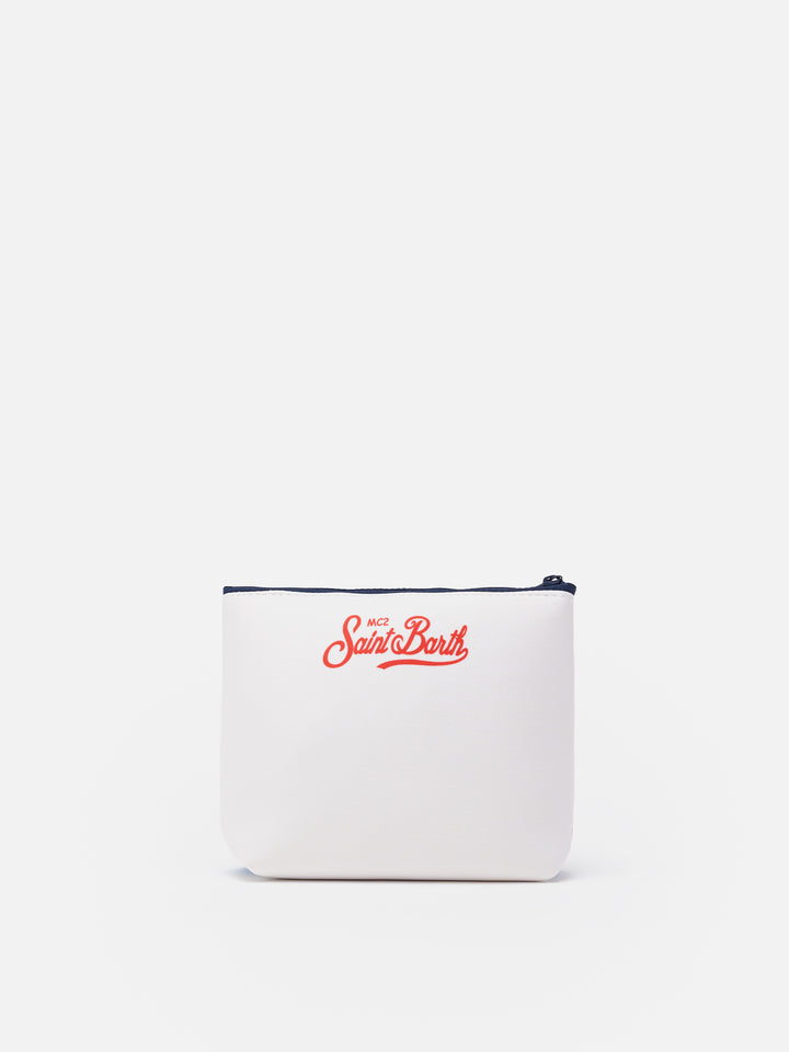 Aline scuba pochette with Portofino postcard print - MC2 Saint Barth