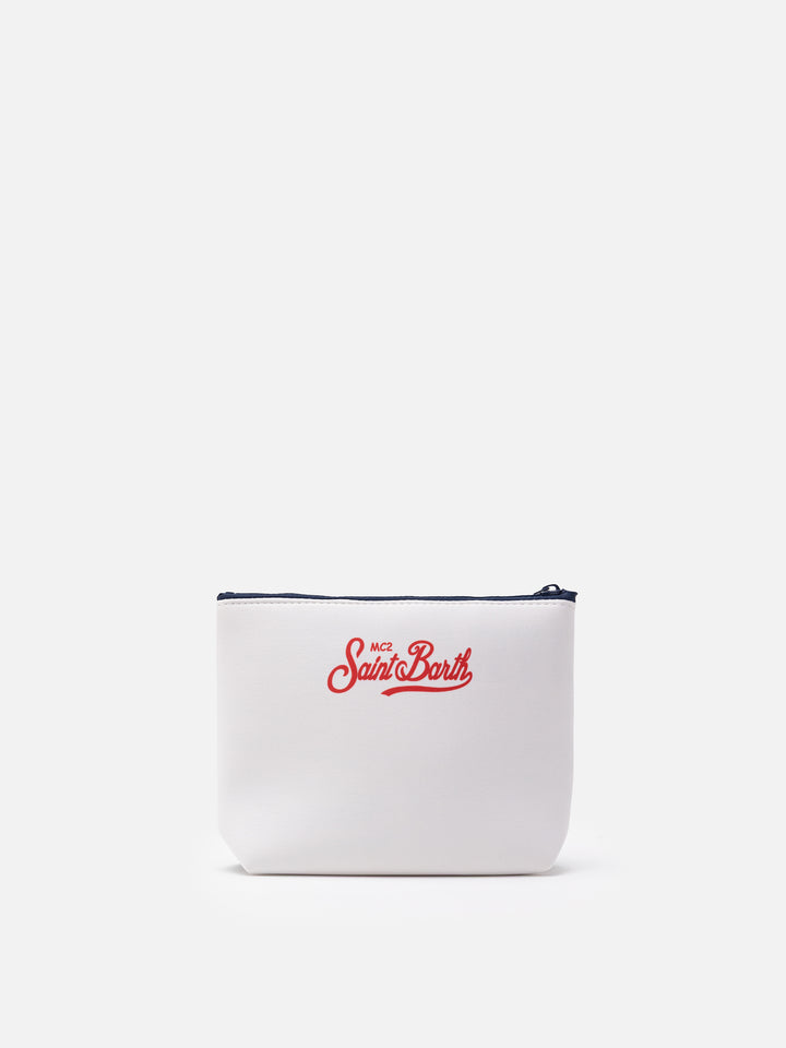 Aline scuba pochette with Saint Barth postcard print - MC2 Saint Barth