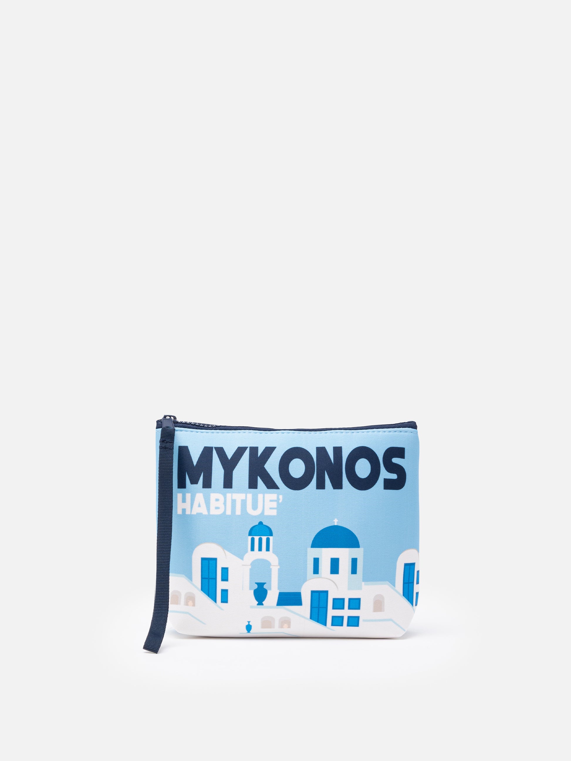 Aline scuba pochette with Mykonos postcard print - MC2 Saint Barth